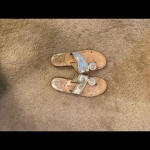 Jack Rogers gold sandals